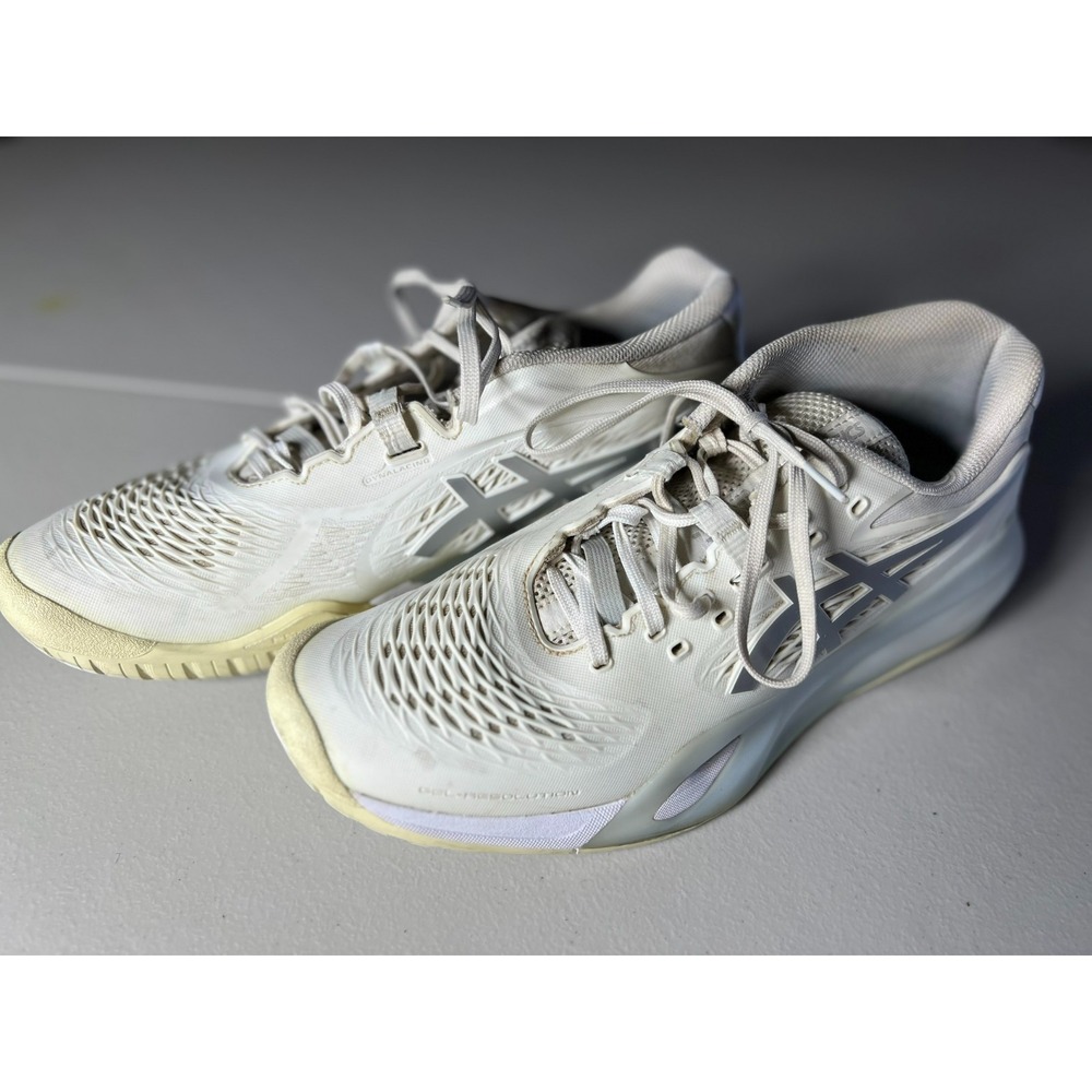 ASICS GEL-Resolution 9 Womens Size 10 White Tennis Pickleball Shoes 1042A279